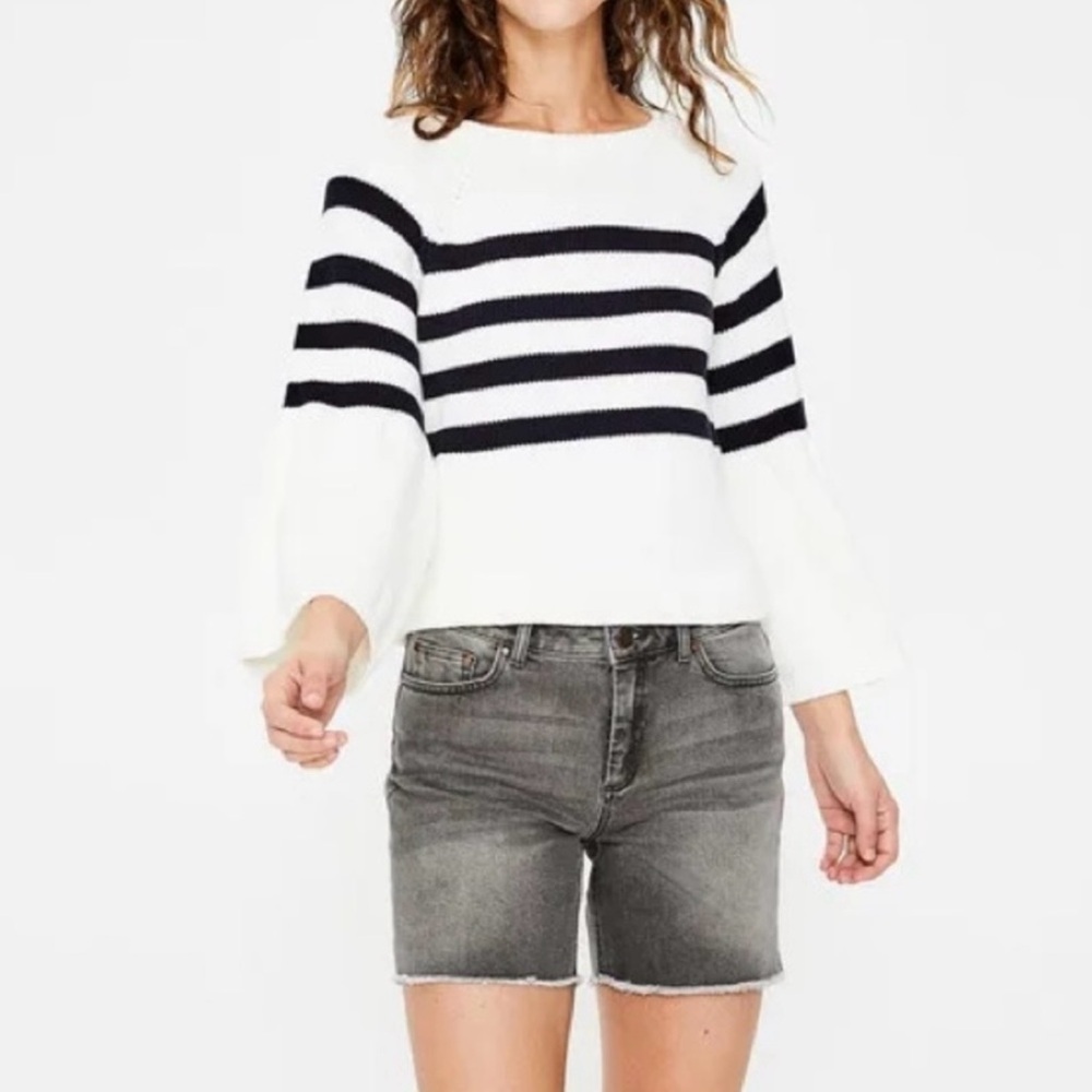 Boden The Salcombe Short Gray Denim Stretch 6" Shorts - Women's Size 4